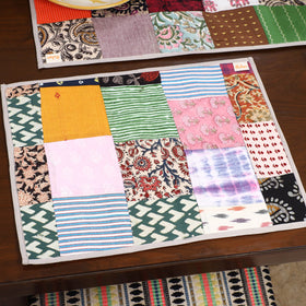 Multicolor - handcrafted cotton fusion table runner set