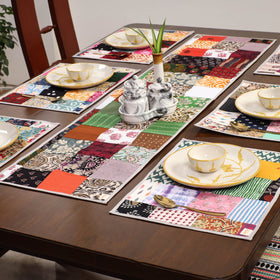 Multicolor - handcrafted cotton fusion table runner set
