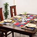 Multicolor - handcrafted cotton fusion table runner set