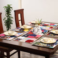 Multicolor - handcrafted cotton fusion table runner set