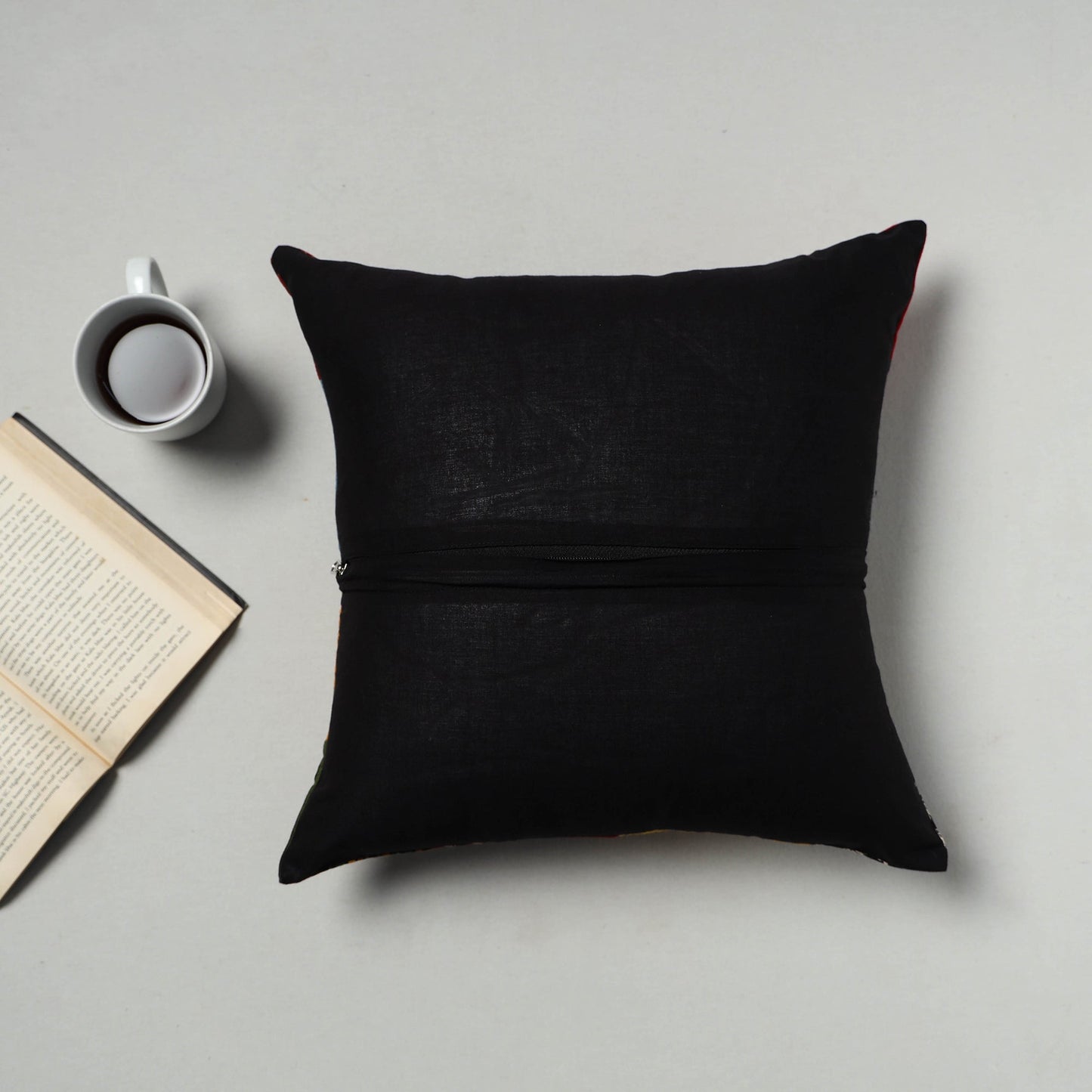 Multicolor - handcrafted cotton patchwork cushion cover 01