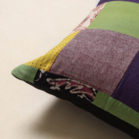 Multicolor - handcrafted cotton patchwork cushion cover 02