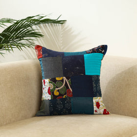 Multicolor - handcrafted cotton patchwork cushion cover 03