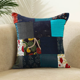 Multicolor - handcrafted cotton patchwork cushion cover 03