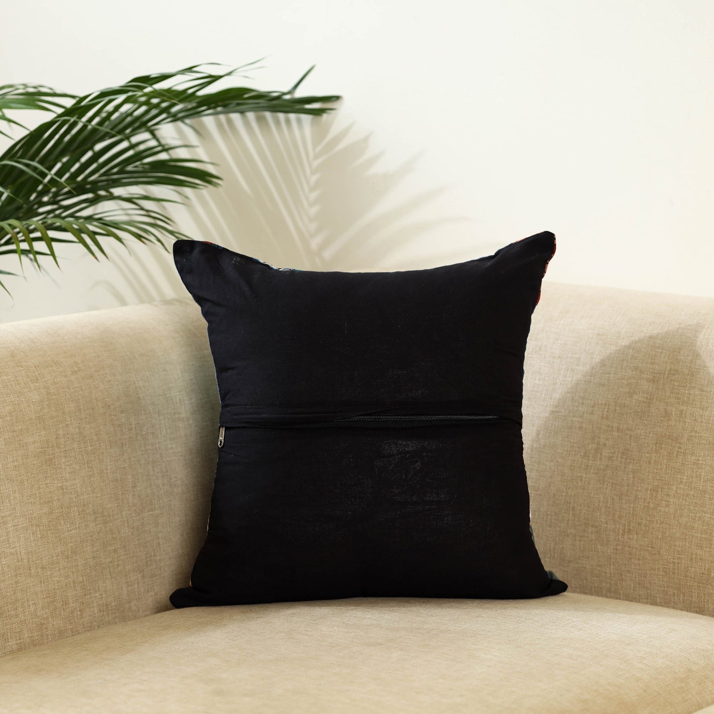 Multicolor - handcrafted cotton patchwork cushion cover 03