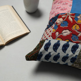 Multicolor - handcrafted cotton patchwork cushion cover 04