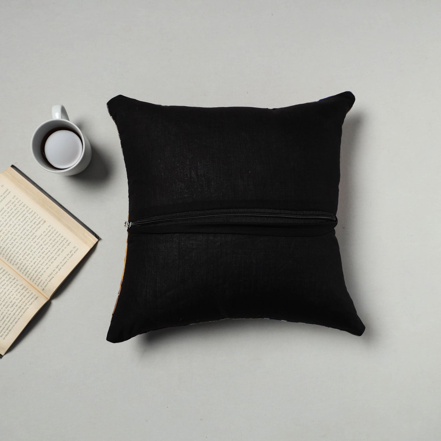 Multicolor - handcrafted cotton patchwork cushion cover 04