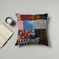 Multicolor - handcrafted cotton patchwork cushion cover 04