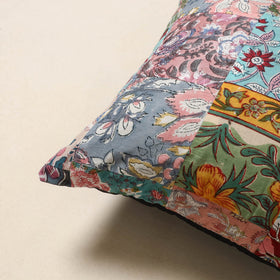 Multicolor - handcrafted cotton patchwork cushion cover 05
