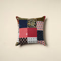 Multicolor Handcrafted Cotton Patchwork Cushion Cover