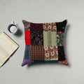 Multicolor - handcrafted cotton patchwork cushion cover 06