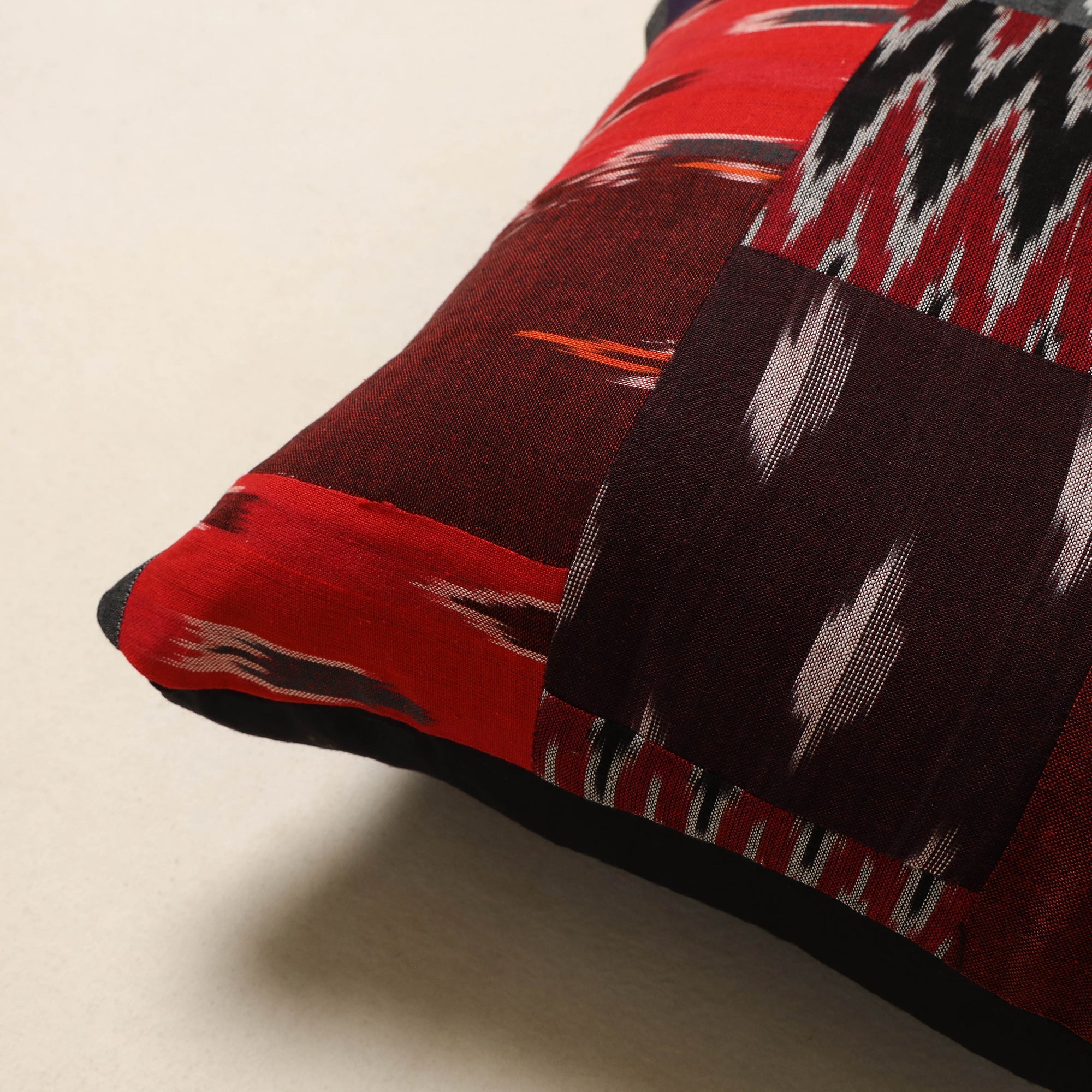 Multicolor - handcrafted cotton patchwork cushion cover 06