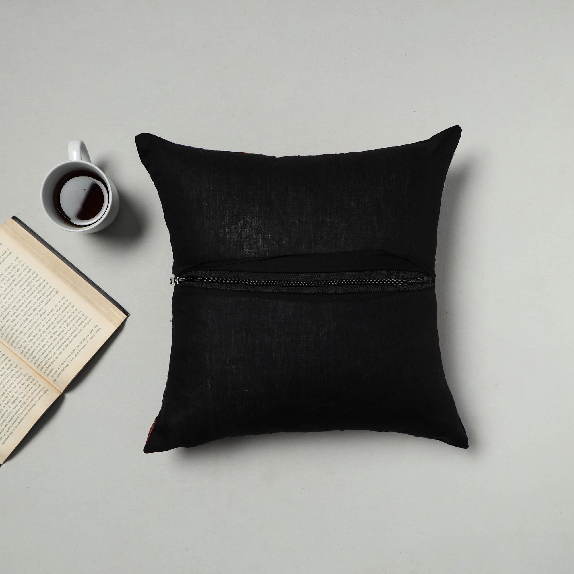 Multicolor - handcrafted cotton patchwork cushion cover 07