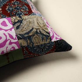 Multicolor - handcrafted cotton patchwork cushion cover 08
