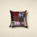 Multicolor - handcrafted cotton patchwork cushion cover 08