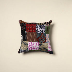Multicolor - handcrafted cotton patchwork cushion cover 08