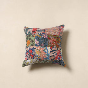Multicolor - handcrafted cotton patchwork cushion cover 08