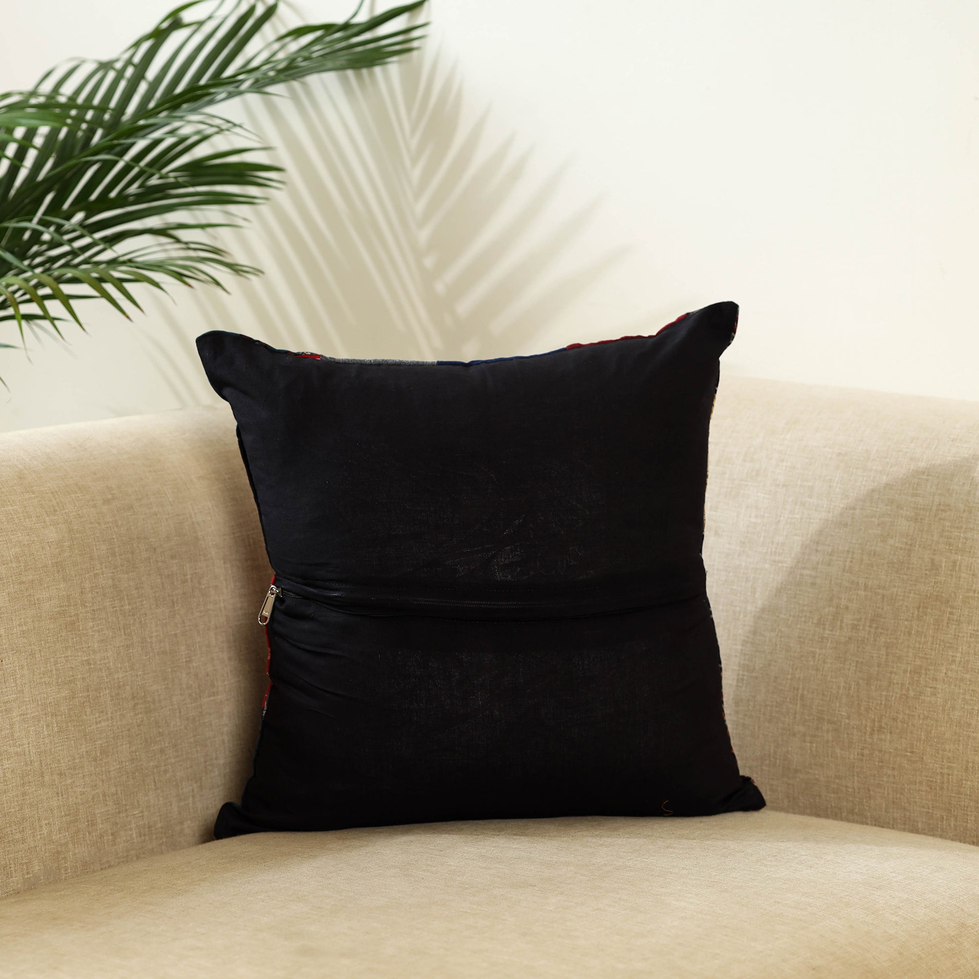  Multicolor Handcrafted Cotton Patchwork Cushion Cover