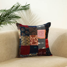  Multicolor Handcrafted Cotton Patchwork Cushion Cover