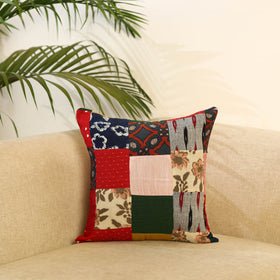 Buy Multicolor Handcrafted Cotton Patchwork Cushion Cover
