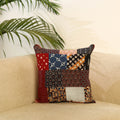 Multicolor - handcrafted cotton patchwork cushion cover 10