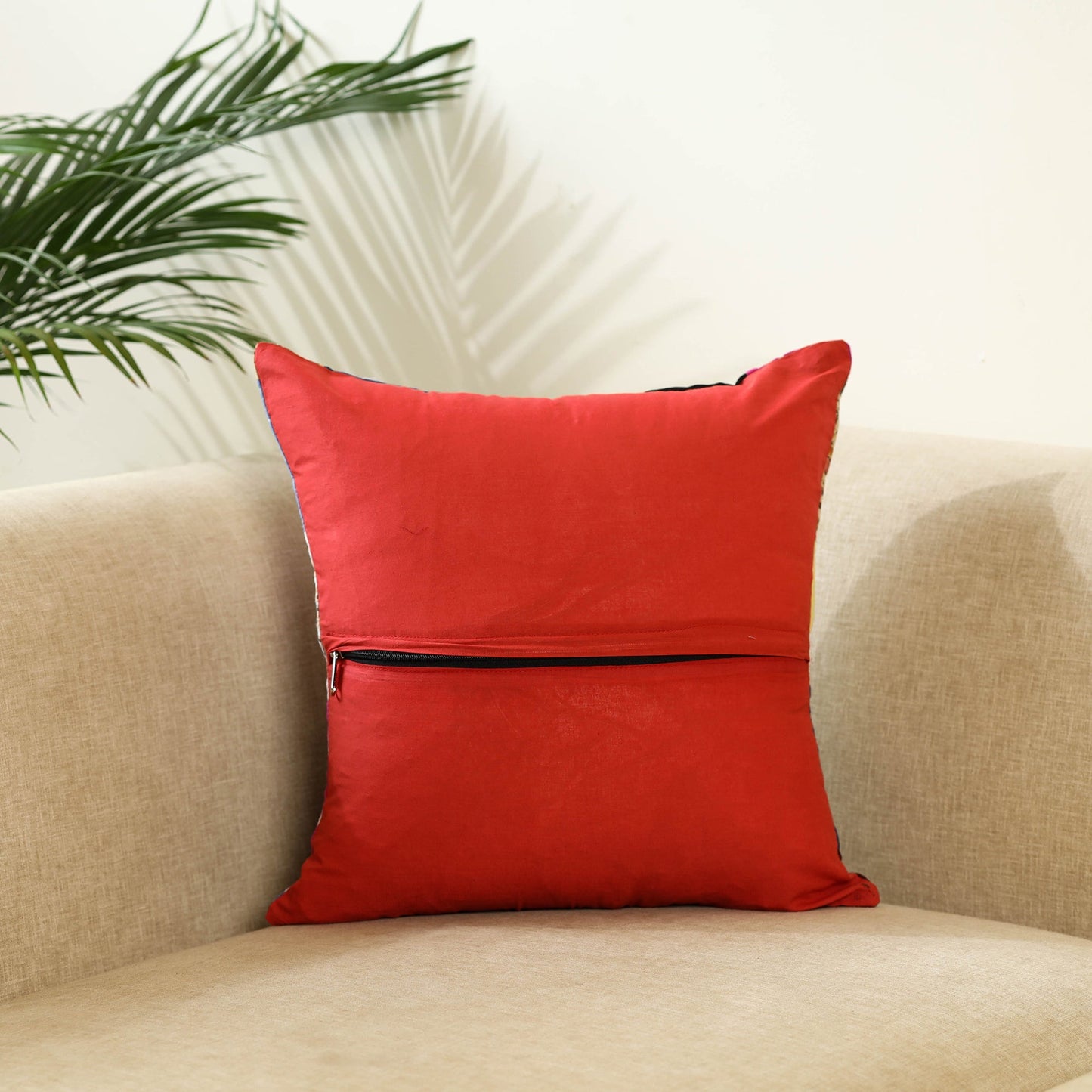  Multicolor Handcrafted Cotton Patchwork Cushion Cover