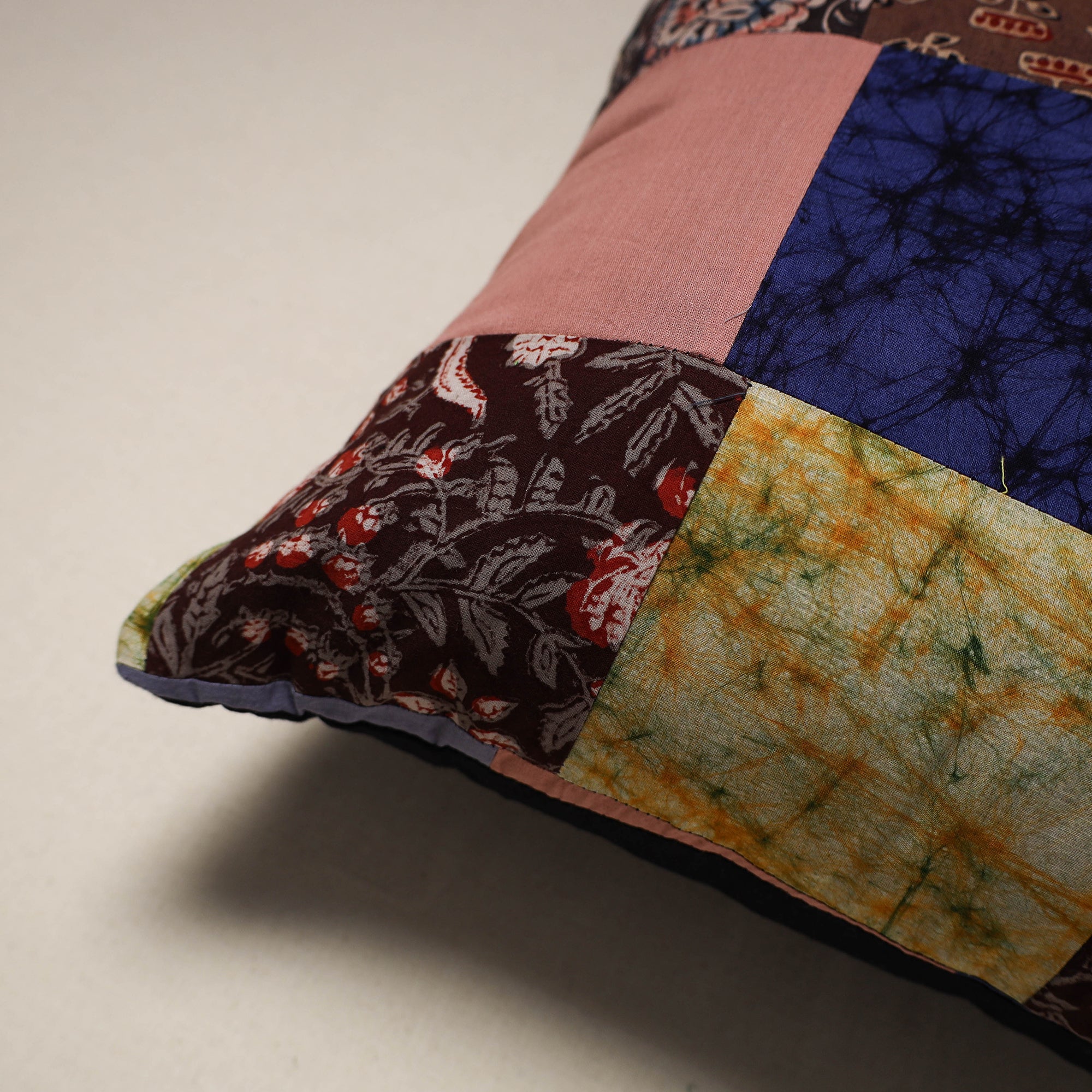 Handcrafted cotton patchwork cushion cover 100