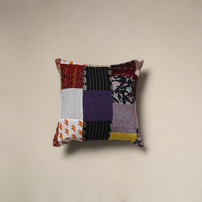 Multicolor - handcrafted cotton patchwork cushion cover 100
