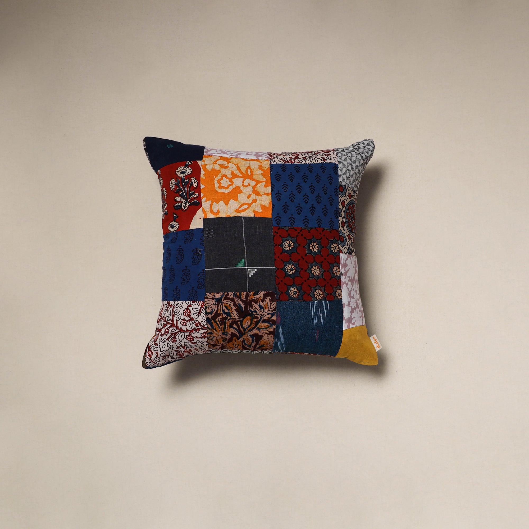 Handcrafted cotton patchwork cushion cover 101