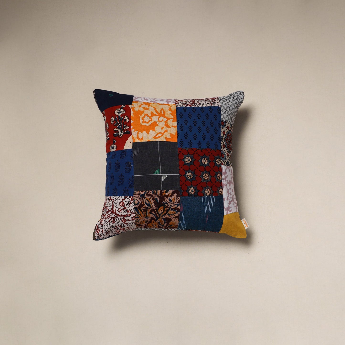Handcrafted cotton patchwork cushion cover 101