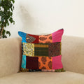 Multicolor - handcrafted cotton patchwork cushion cover 101