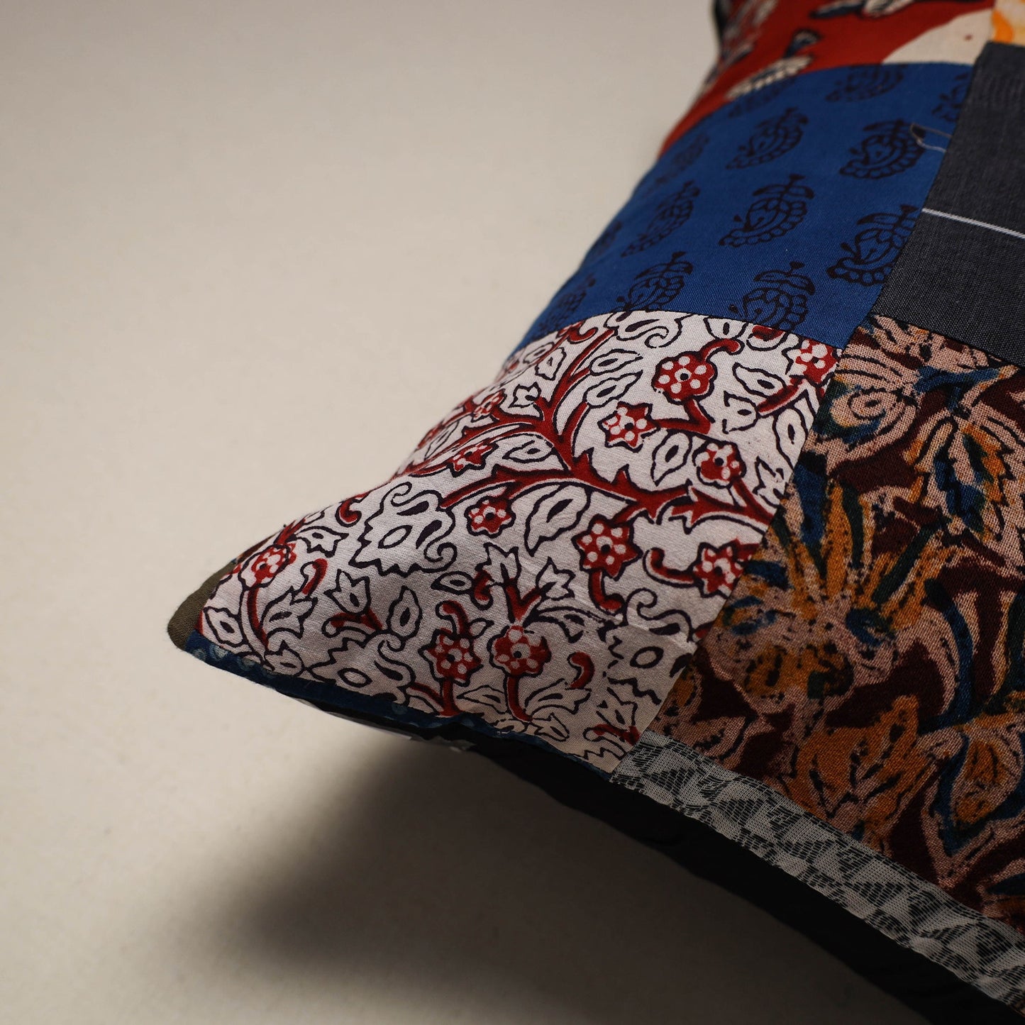 Handcrafted cotton patchwork cushion cover 101