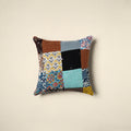Multicolor - handcrafted cotton patchwork cushion cover 102