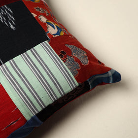 Multicolor - handcrafted cotton patchwork cushion cover 104