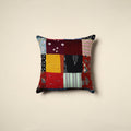 Multicolor - handcrafted cotton patchwork cushion cover 104