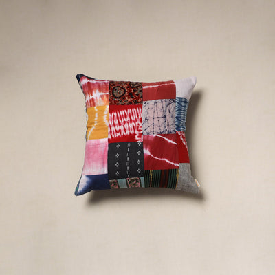 Handcrafted cotton patchwork cushion cover 106