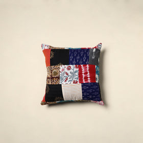 Multicolor - handcrafted cotton patchwork cushion cover 107