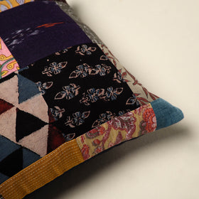 Multicolor - handcrafted cotton patchwork cushion cover 108