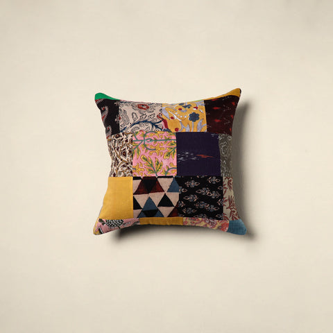 Multicolor - handcrafted cotton patchwork cushion cover 108