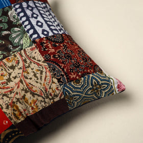 Multicolor Handcrafted Cotton Patchwork Cushion Cover