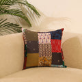 Buy Multicolor Handcrafted Cotton Patchwork Cushion Cover