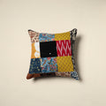 Multicolor - handcrafted cotton patchwork cushion cover 11