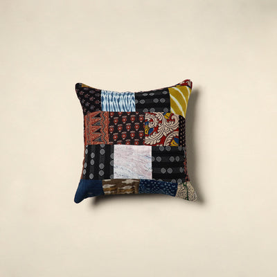 Multicolor - handcrafted cotton patchwork cushion cover 110