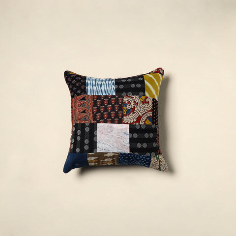 Multicolor - handcrafted cotton patchwork cushion cover 110