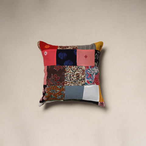 Handcrafted cotton patchwork cushion cover 110