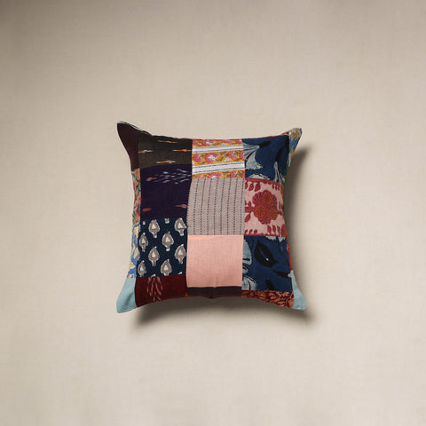 Handcrafted cotton patchwork cushion cover 112