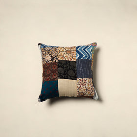 Multicolor Handcrafted Cotton Patchwork Cushion Cover