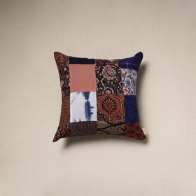 Handcrafted cotton patchwork cushion cover 115