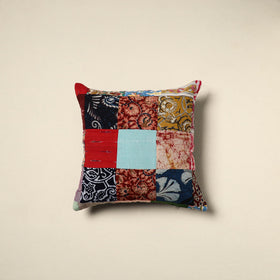 Multicolor Handcrafted Cotton Patchwork Cushion Cover