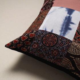 Handcrafted cotton patchwork cushion cover 115